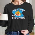 Aquí Llego Tu Tiburón Safaera Reggaeton Bunny Style Gift Long Sleeve T-Shirt Gifts for Her