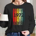 August 1972 49 Years Old 1972 Birthday Gift Long Sleeve T-Shirt Gifts for Her