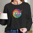 Awesome Tie Dye Nasa Logo Long Sleeve T-Shirt Gifts for Her