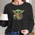 Baby Yoda Hug Golden Retriever Long Sleeve T-Shirt Gifts for Her