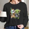 Baby Yoda And Jack Skellington Long Sleeve T-Shirt Gifts for Her