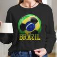 Brazil Soccer Logo Long Sleeve T-Shirt Gifts for Her