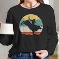 Bull Riding Rodeo Cowboy Western Country Retro Vintage Design Long Sleeve T-Shirt Gifts for Her