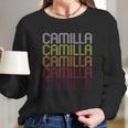 Camilla Retro Wordmark Pattern Vintage Style Long Sleeve T-Shirt Gifts for Her