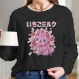 Chibi Kitten Kawaii Cat Japanese Strawberry Milk Drink Long Sleeve T-Shirt Gifts for Her