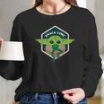 The Child Snack Time Baby Yoda Mandalorian Long Sleeve T-Shirt Gifts for Her