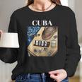 Cuban Dominos Cigar Fedora Hat Funny Cuba Long Sleeve T-Shirt Gifts for Her