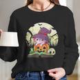 Cute Axolotl Halloween Costume Pumpkin Pastel Goth Long Sleeve T-Shirt Gifts for Her