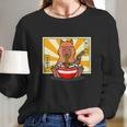 Cute Capybara Eating Ramen Funny Animal Anime Manga Long Sleeve T-Shirt Gifts for Her