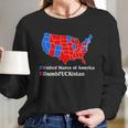 Democratic United States Of America Vs Dumfuckistan Resistance Resist Anti Trump Long Sleeve T-Shirt Gifts for Her