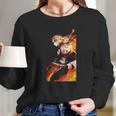 Demon Slayer Graphic Flame Long Sleeve T-Shirt Gifts for Her