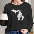 Detroit Michigan Shamrock St Patricks Day Mitten Long Sleeve T-Shirt Gifts for Her