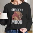 Disney Mens Beauty And The Beast Current Mood Graphic Long Sleeve T-Shirt Gifts for Her