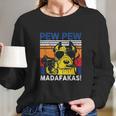 Dog Pew Pew Madafakas Vintage Crazy Pit Bull Long Sleeve T-Shirt Gifts for Her