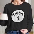 Dr Seuss Thing 1 Emblem Red Long Sleeve T-Shirt Gifts for Her