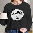 Dr Seuss Thing 2 Emblem Red Long Sleeve T-Shirt Gifts for Her