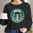 Drink Covfefe Funny Parody Logo Long Sleeve T-Shirt Gifts for Her