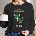 Dungeons And Cat Rogue Roleplaying Fantasy Gamers Long Sleeve T-Shirt Gifts for Her