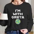 Earth Day Climate Change I Am With Greta Science Graphic Long Sleeve T-Shirt Gifts for Her