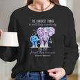 Elephants The Hardest Thing Is Watching Somebody Alzheimer Awareness Shirt Long Sleeve T-Shirt Gifts for Her