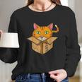 If It Is Fits I Sit Cat Box Funny Quote Long Sleeve T-Shirt Gifts for Her