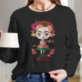 Frida Kahlo Viva Mexico Long Sleeve T-Shirt Gifts for Her