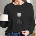 Full Moon Cat Stargazing Cool Lunar Sphere Stargazer Gift Long Sleeve T-Shirt Gifts for Her