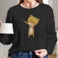 Funny Bear Dabbing Hip Hop Dance Long Sleeve T-Shirt Gifts for Her