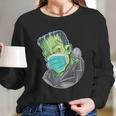 Funny Halloween Frankenstein Pandemic Virus Mask Long Sleeve T-Shirt Gifts for Her