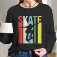 Funny Retro Skate Logo Long Sleeve T-Shirt Gifts for Her