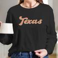 Funny Retro Texas Logo Long Sleeve T-Shirt Gifts for Her