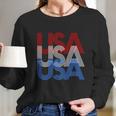 Funny Retro Usa Logo Long Sleeve T-Shirt Gifts for Her