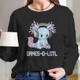 Gamesolotl Axolotl Video Gamer Kawaii Pastel Goth Anime Long Sleeve T-Shirt Gifts for Her