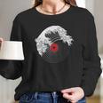 Great Wave Of Music Dj Vinyl Record Turntable Kanagawa Long Sleeve T-Shirt Gifts for Her