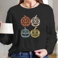 Halloween El Dia De Los Muertos Dead Day Pumpkin Vintage Long Sleeve T-Shirt Gifts for Her