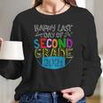 Happy Last Day Of 2Nd Grade Second Grade Class Of 2021 Graduation 2021 School Life Face Mask Quarantine Long Sleeve T-Shirt Gifts for Her