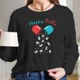 Happy Pill Bunny Funny Easter Silhouette Rabbits Long Sleeve T-Shirt Gifts for Her