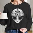 Illuminati Alien Occult Mason All Seeing Eye Long Sleeve T-Shirt Gifts for Her