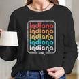 Indiana State Vintage 1970S 1980S Retro Long Sleeve T-Shirt Gifts for Her