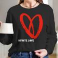 Infinite Love Valentine Heart Science Space Math InfinityLong Sleeve T-Shirt Gifts for Her