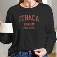 Ithaca New York Ny Vintage Athletic Sports Long Sleeve T-Shirt Gifts for Her