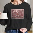 Jaws Quints Shark Charter Boat Since 1977 Wooden Sign Long Sleeve T-Shirt Gifts for Her