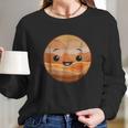 Jupiter Cute Happy Planet Solar System Galaxy Long Sleeve T-Shirt Gifts for Her