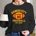 Kansas City Mo Kc Fooball Mahomes Fan Long Sleeve T-Shirt Gifts for Her