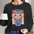 Kawaii Pastel Goth Creepy Baphomet Boba Bubble Tea Vaporwave Long Sleeve T-Shirt Gifts for Her