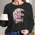 Kawaii Pastel Goth Cute Creepy Cat Vaporwave Menhera Nu Goth Long Sleeve T-Shirt Gifts for Her