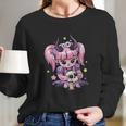 Kawaii Pastel Goth Cute Creepy Girl Skull Demon Evil Girl Long Sleeve T-Shirt Gifts for Her