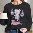 Kawaii Pastel Goth Cute Creepy Strawberry Milk Ghost Cow Long Sleeve T-Shirt Gifts for Her