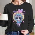 Kawaii Pastel Goth Cute Creepy Sugar Skull Day Of The Death Long Sleeve T-Shirt Gifts for Her