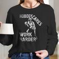 Lamar Jackson Nobody Cares Work Harder T-Shirt Long Sleeve T-Shirt Gifts for Her